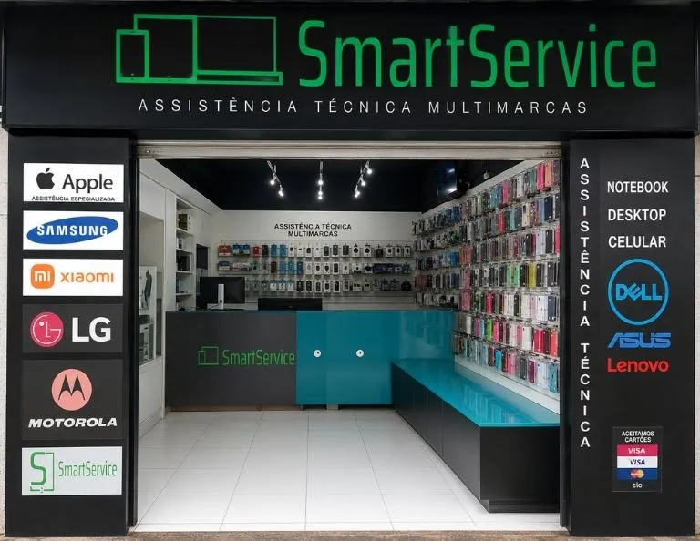 Fachada da loja SmartService em Curitiba